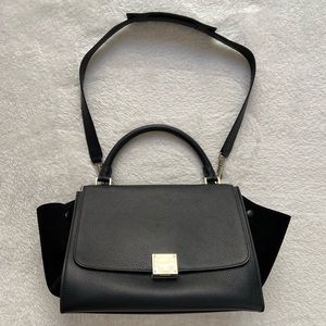 Celine Trapeze bag black small